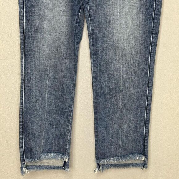 James Jeans Jeans Womens 29 Blue Hi-Lo Straight High Rise Stepped Hem Made USA - Picture 5 of 11